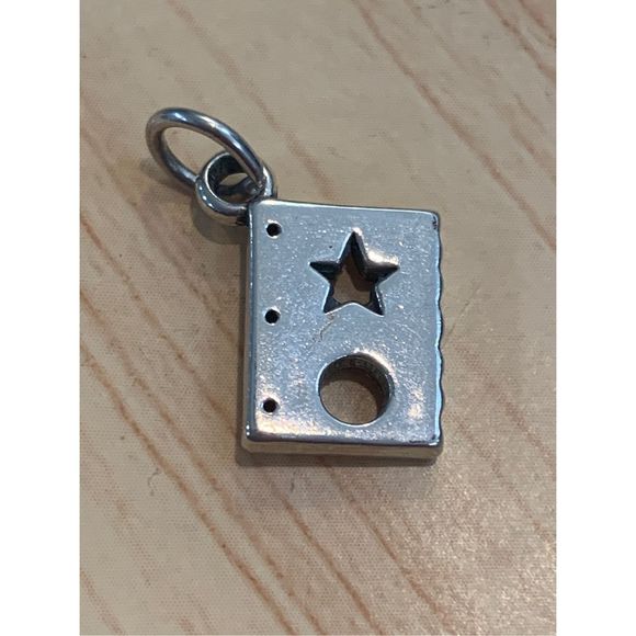Scrapbook #quilt Template Sterling Silver Jewelry Charm - Picture 1 of 3